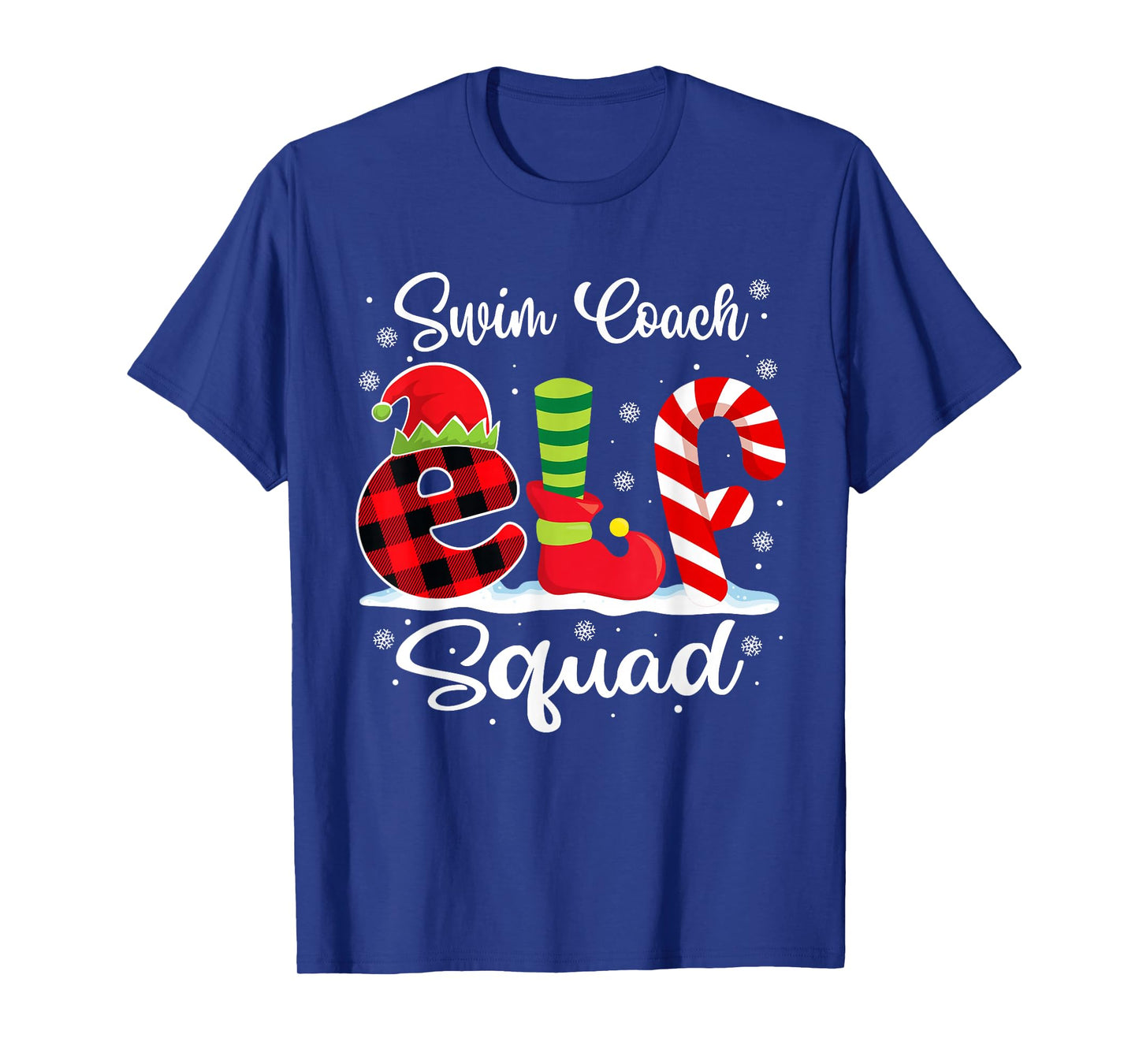 Swim Coach Elf Squad Christmas Matching X-mas T-Shirt
