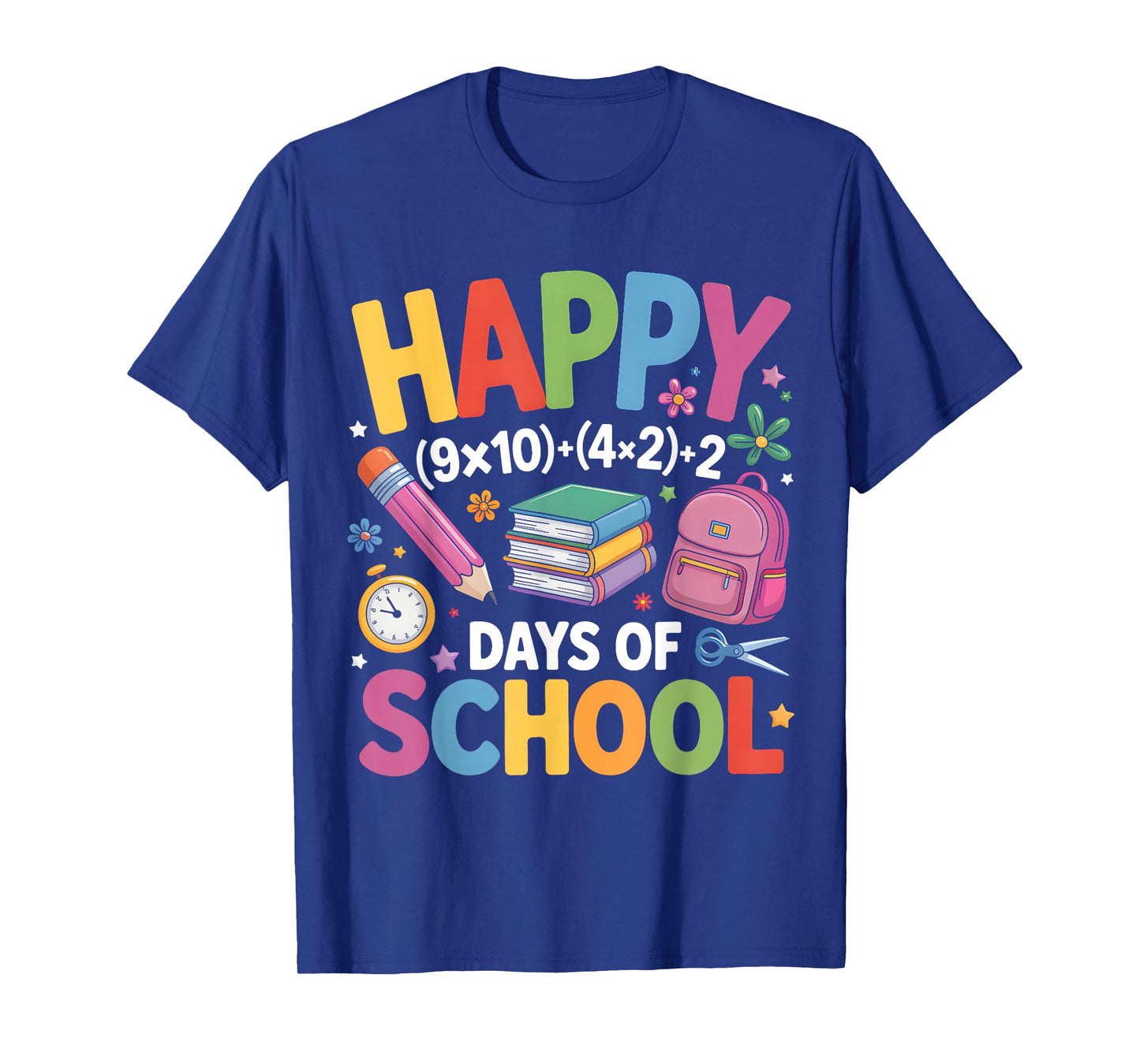 Happy 100 Days School Math Equation 100th Day of School Kids T-Shirt