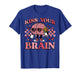 Valentines Day Teacher Kiss Your Brain Retro Men Women Kids T-Shirt