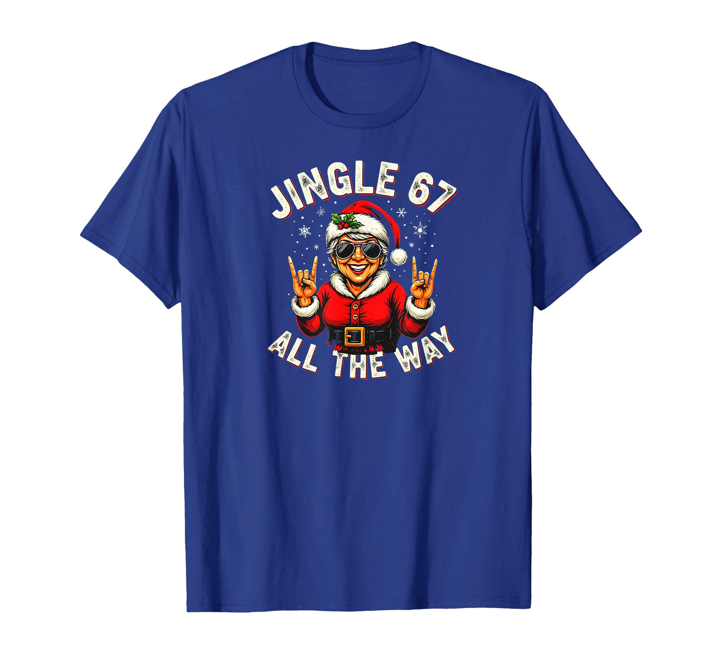 Funny Jingle 67 All The Way Santa Trendy Six Seven Meme T-Shirt