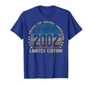 24 Year Old Gifts Vintage 2002 Limited Edition 24th Birthday T-Shirt