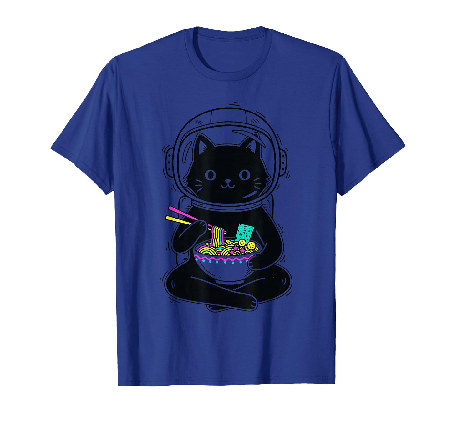 Funny Kawaii Ramen Anime Astronaut Cat Graphic Japanese T-Shirt