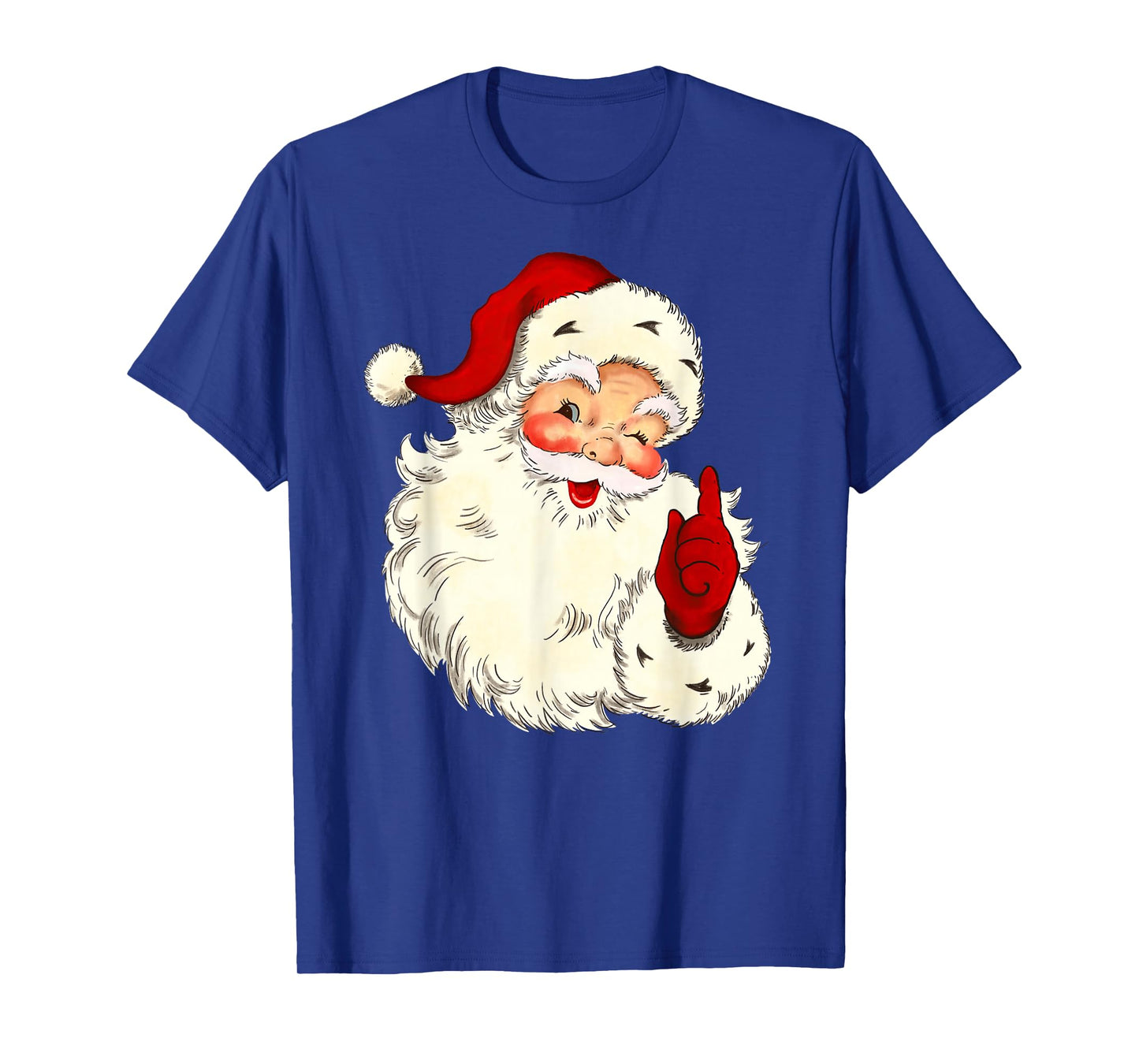 Cool Santa Claus Face Vintage Family Christmas Men Women T-Shirt