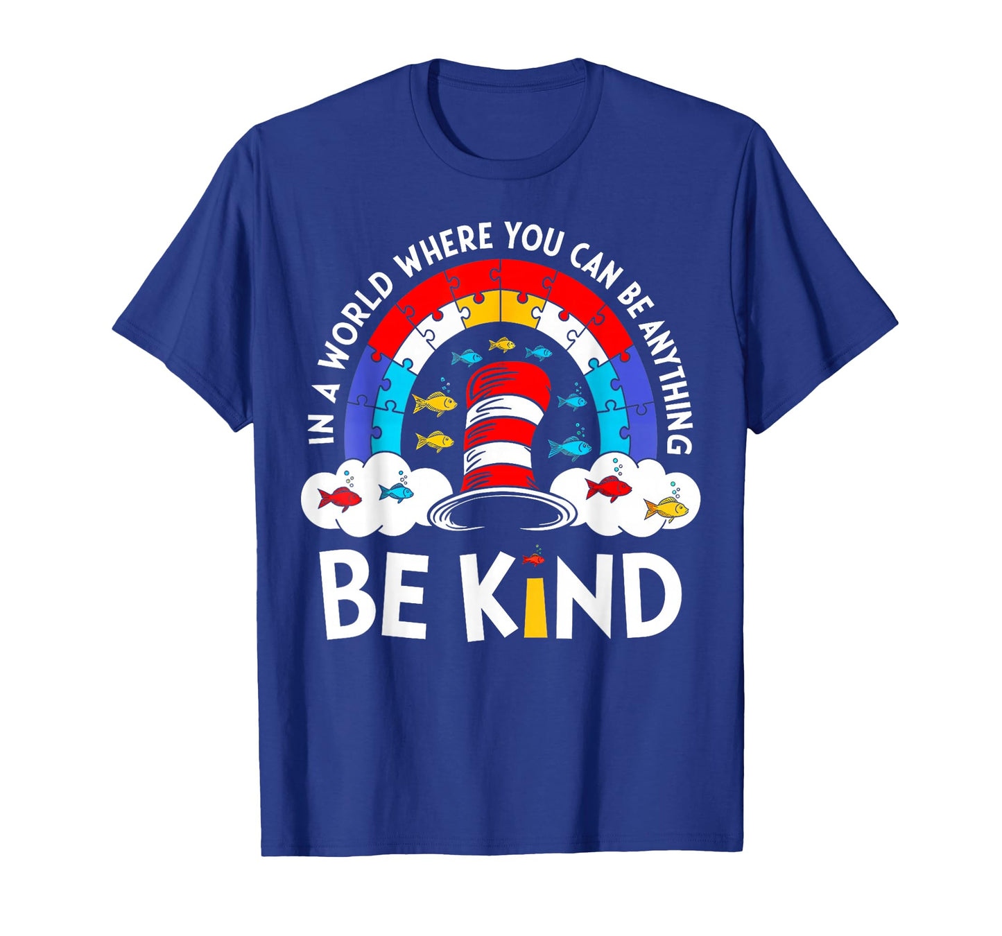 Autism Awareness for Teacher Why Fit in Doctor Cat Hat Cool T-Shirt
