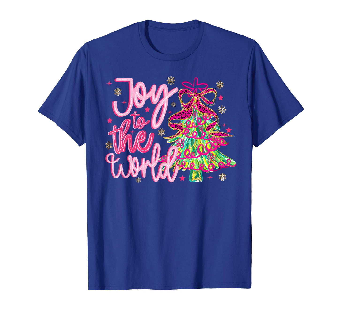 Joy to The World Jesus Christian Xmas Tree Christmas Holiday T-Shirt