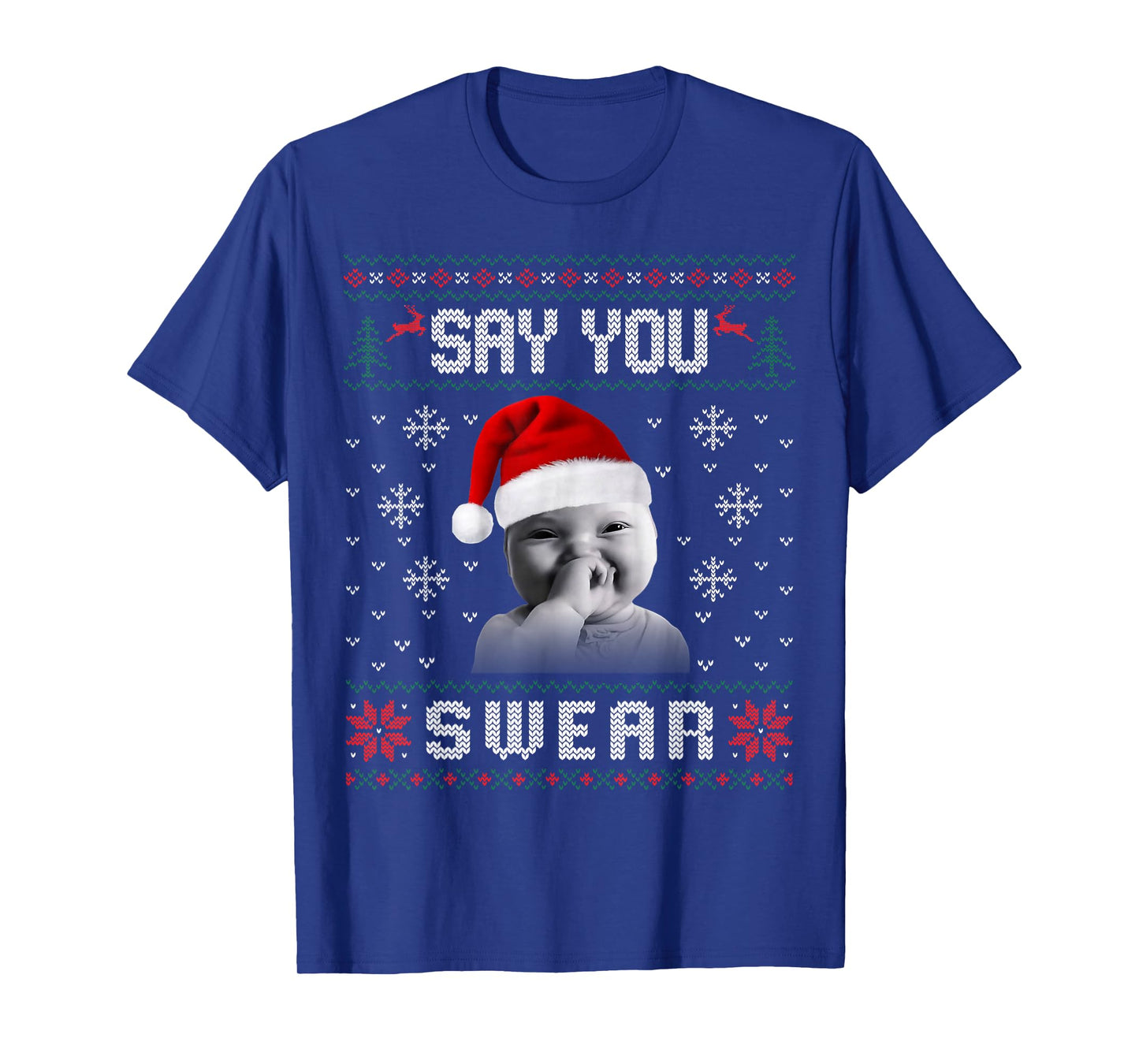 Funny Laughing Baby AI Baby Meme Brainrot Ugly Christmas T-Shirt