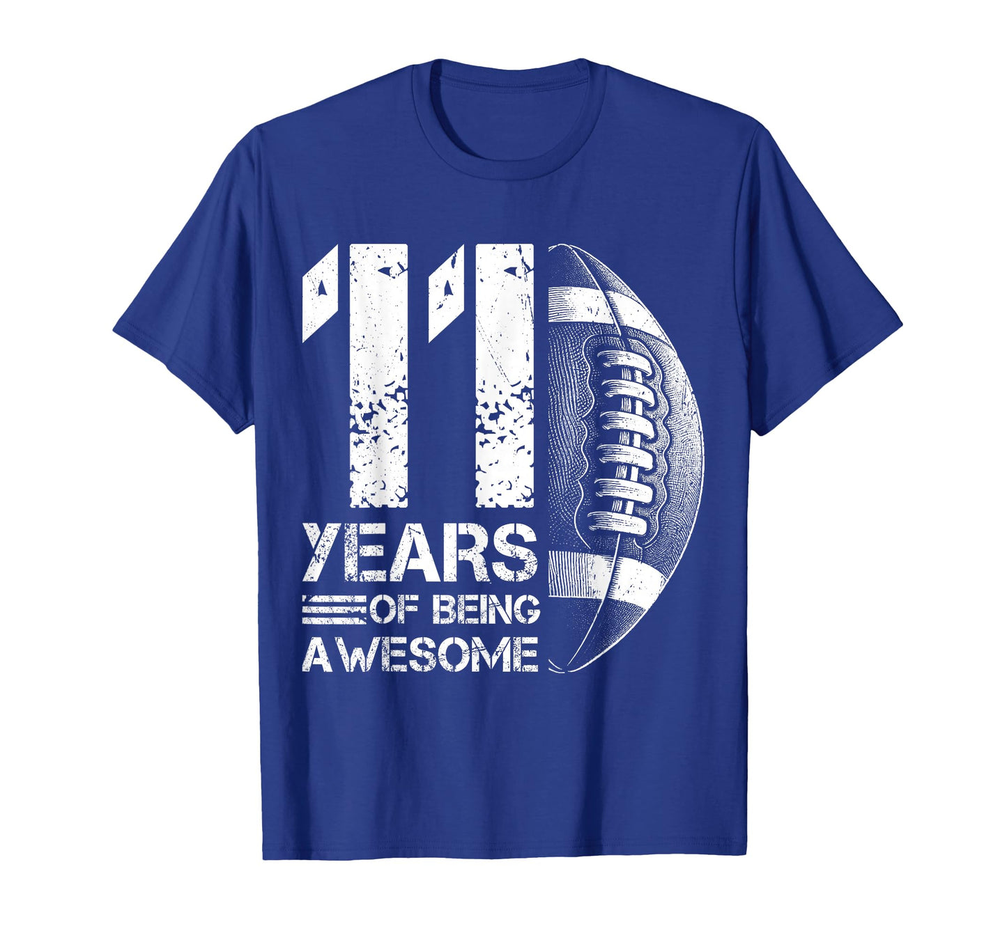 11th Birthday Retro American Football 11 Years Old Boy Girl T-Shirt