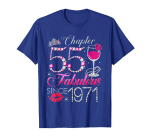 Chapter 55 Fabulous Since 1971 55th Birthday Queen Diamond T-Shirt