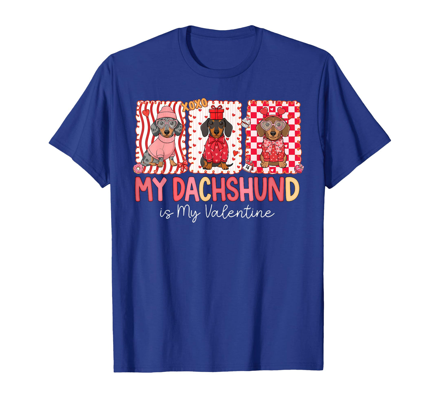 Preppy My Dachshund is My Valentine Girl Women T-Shirt