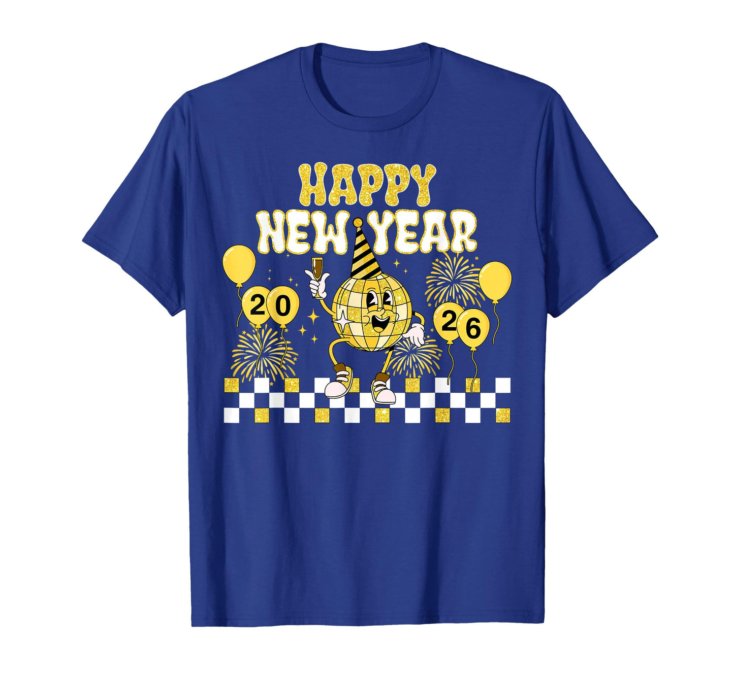 New Year's Eve Hello 2026 Happy New Year 2026 Disco Ball T-Shirt