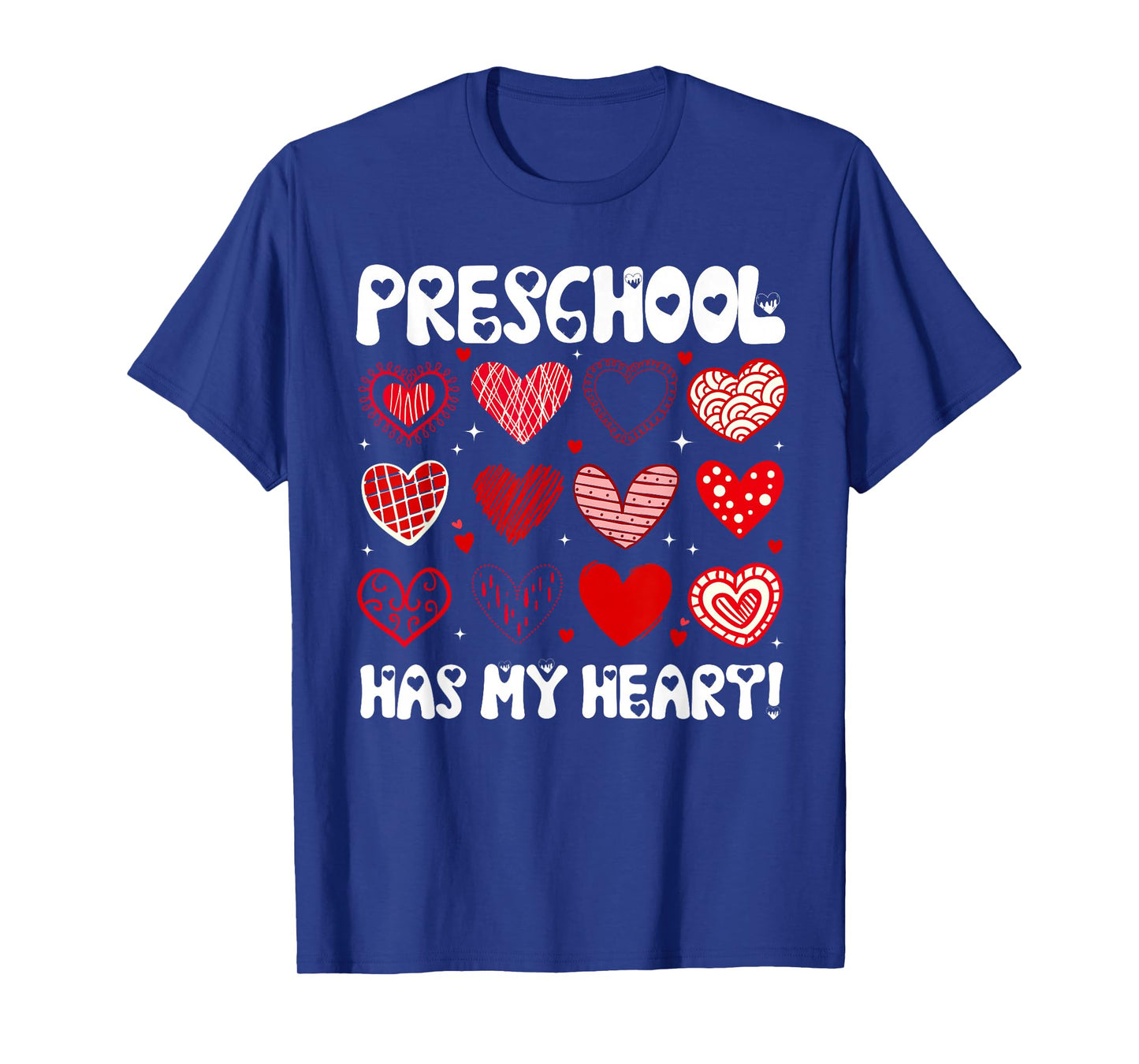 Funny Valentine Teacher Preschool Has My Heart Men Women T-Shirt