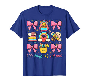 Coquette Bow 100th Day of School 100 Days Teacher Girls T-Shirt