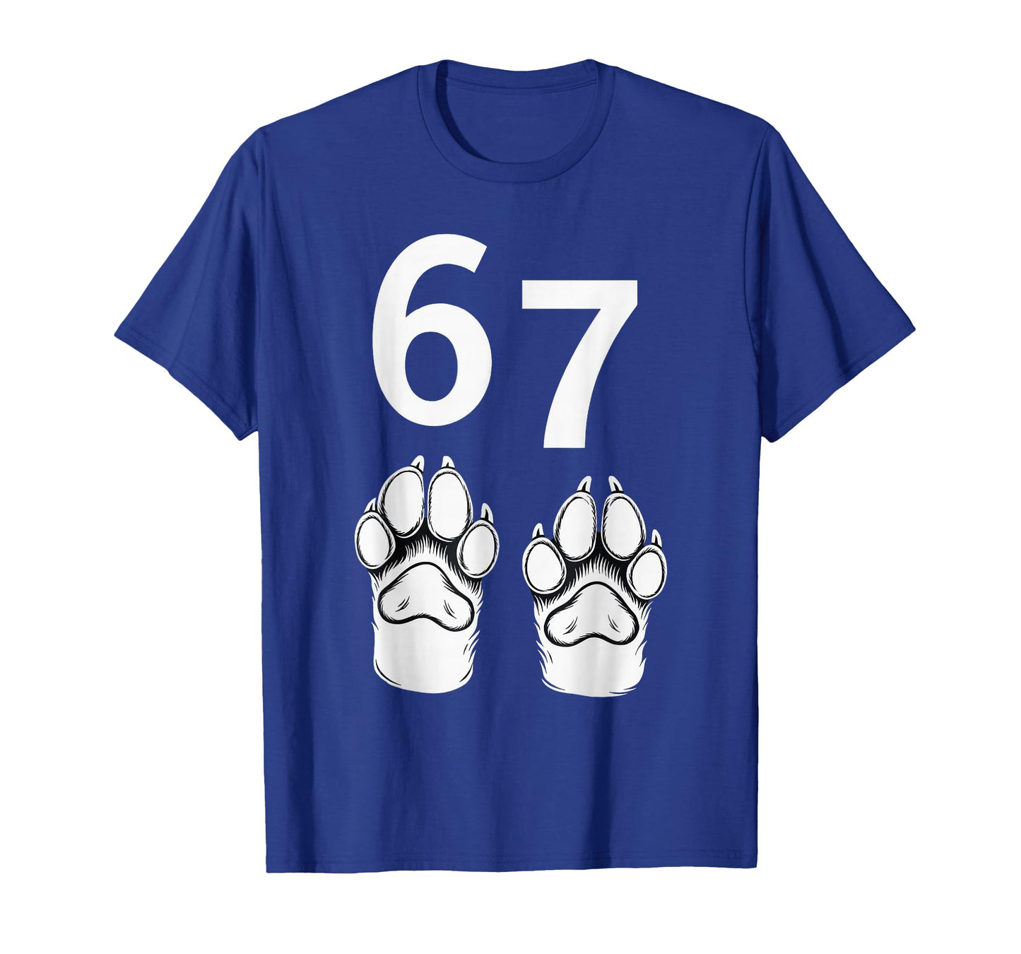67 Meme Six Seven Funny Dog Paw T-Shirt
