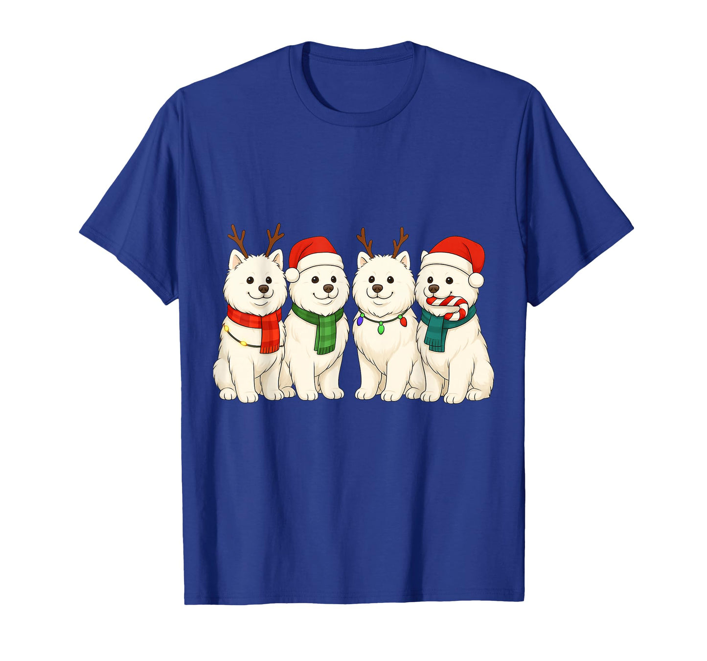 Samoyed Santa Hat Tee Dog Merry Christmas T-Shirt