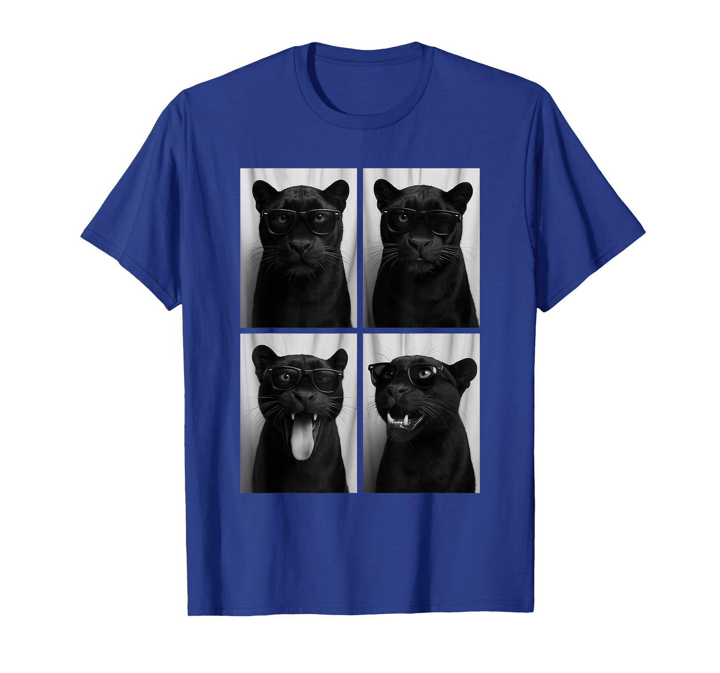 Cool Panthers Sunglasses Feline Jungle Animal Selfie Booth T-Shirt