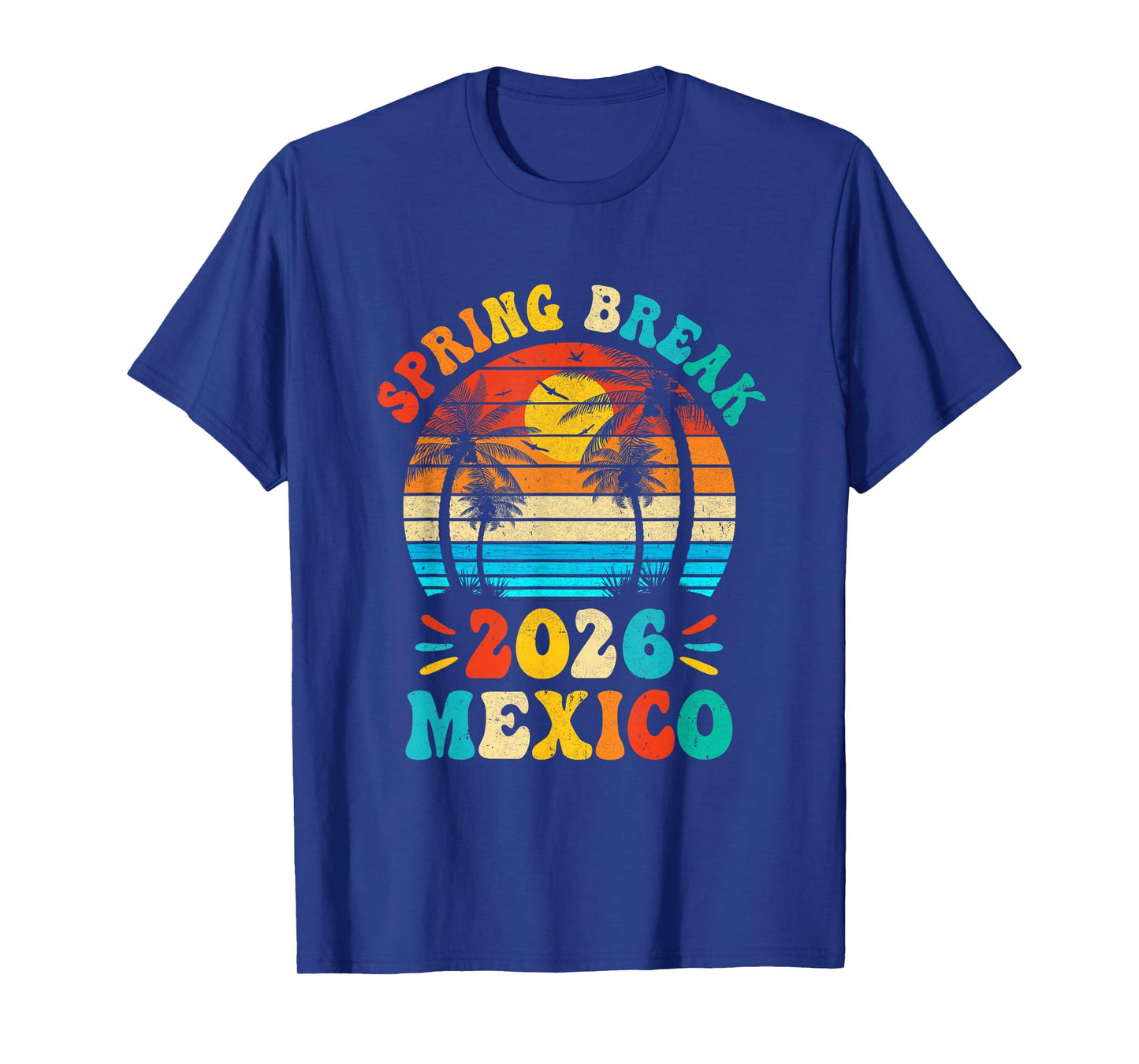 Groovy Spring Break 2026 Mexico Family Beach Vacations T-Shirt