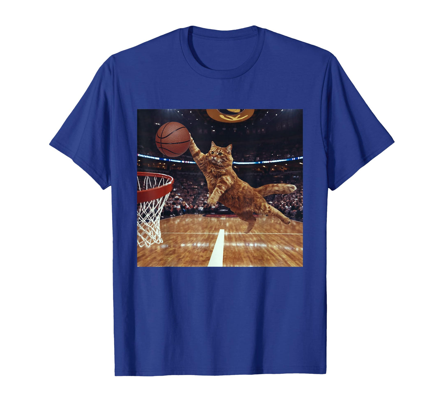 Cat Dunking Basketball Funny Meme Animal Lover Joke T-Shirt