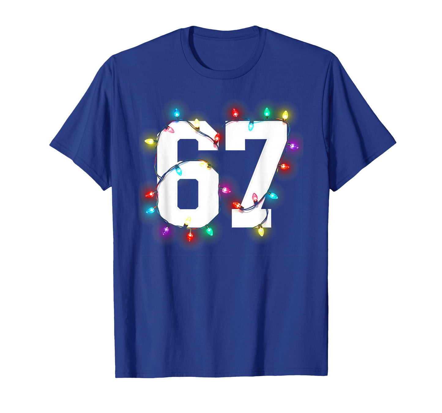 67 Christmas Lights Shirt Six Seven School Number Holiday T-Shirt
