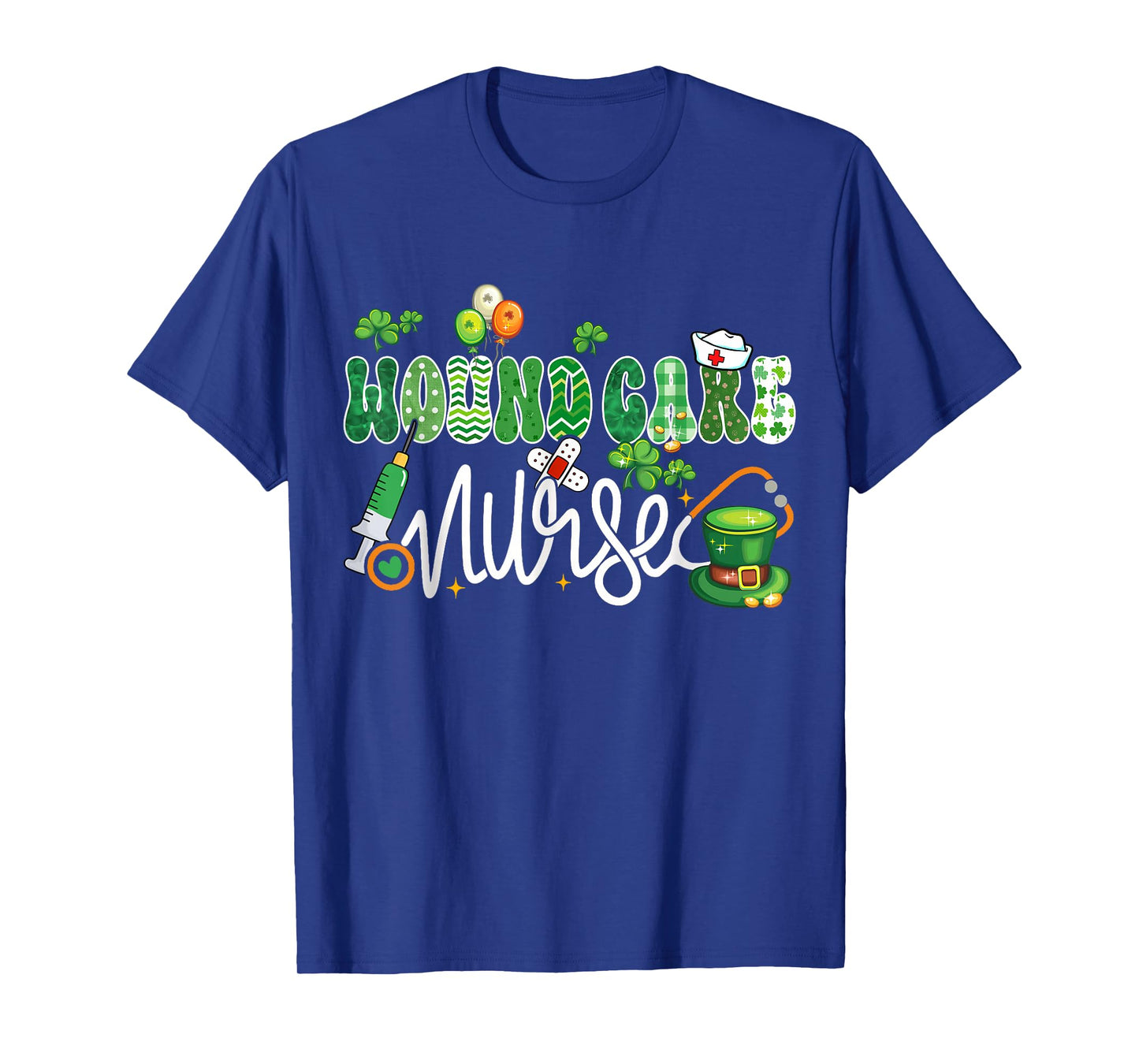 Wound Care Nurse Stethoscope Lucky Shamrock St Patricks Day T-Shirt