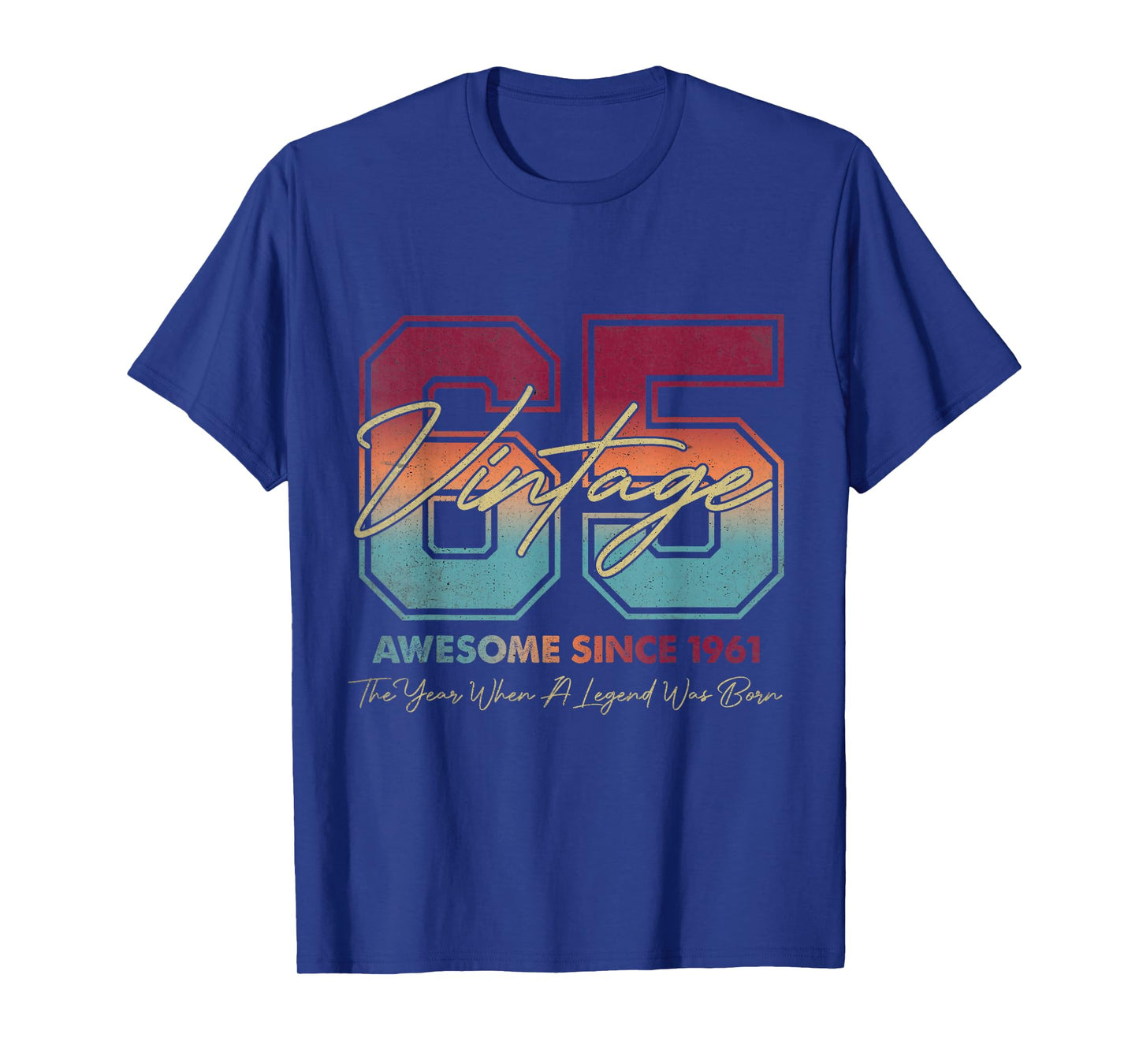 Vintage 65th Birthday Since 1961 Limited Edition 65 Year Old T-Shirt