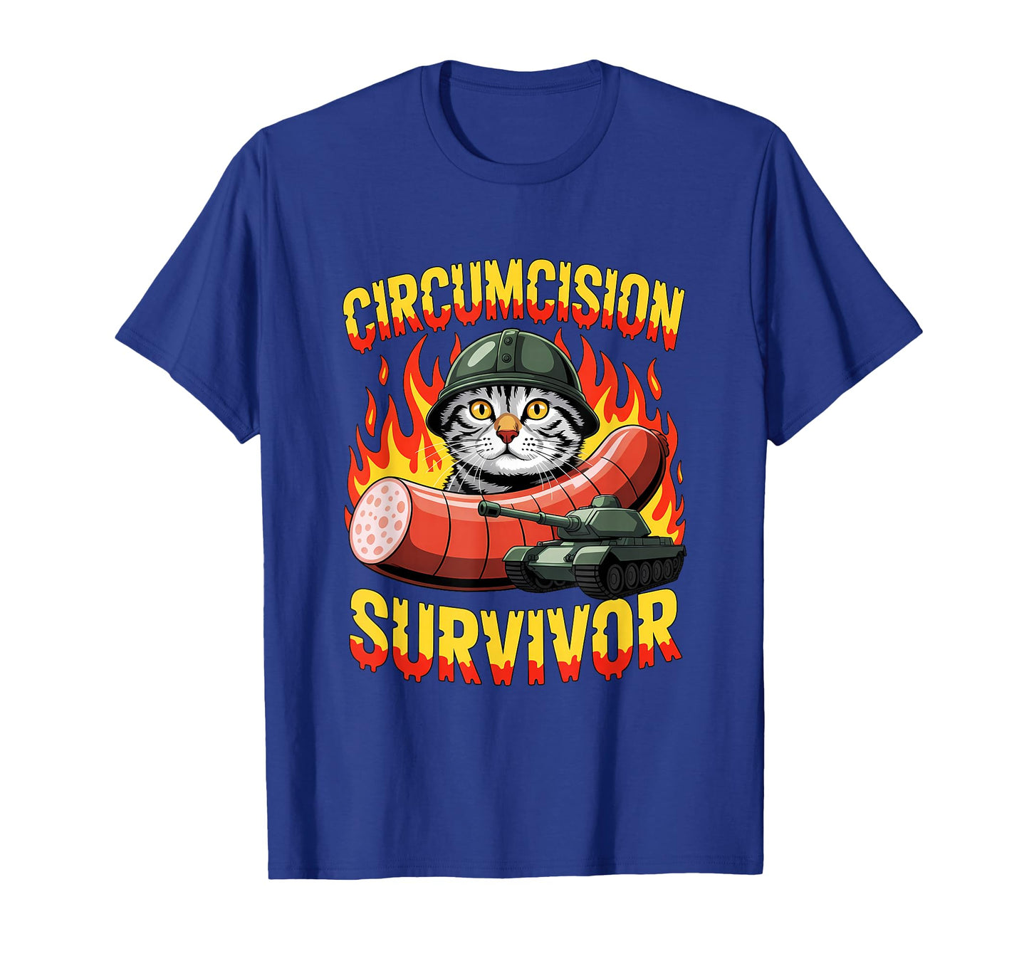Circumcision Survivor Funny Oddly Specific Cat Meme Humor T-Shirt
