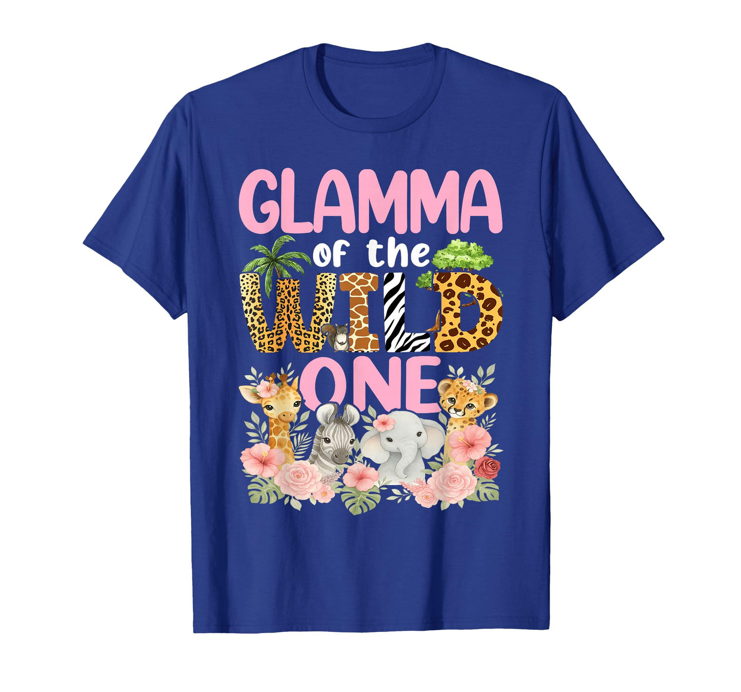 Glamma of The Wild One 1st Birthday Safari Family T-Shirt