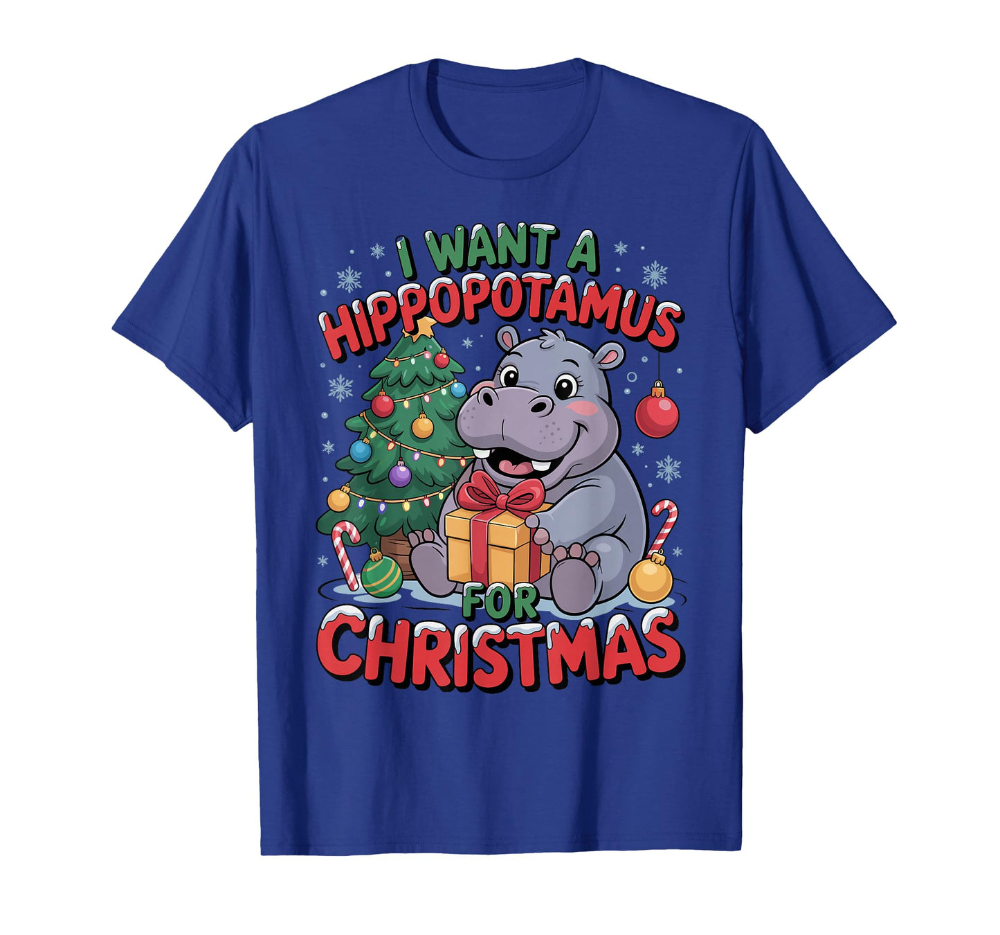 I Want A Hippopotamus for Christmas Shirt Funny Xmas 2025 T-Shirt