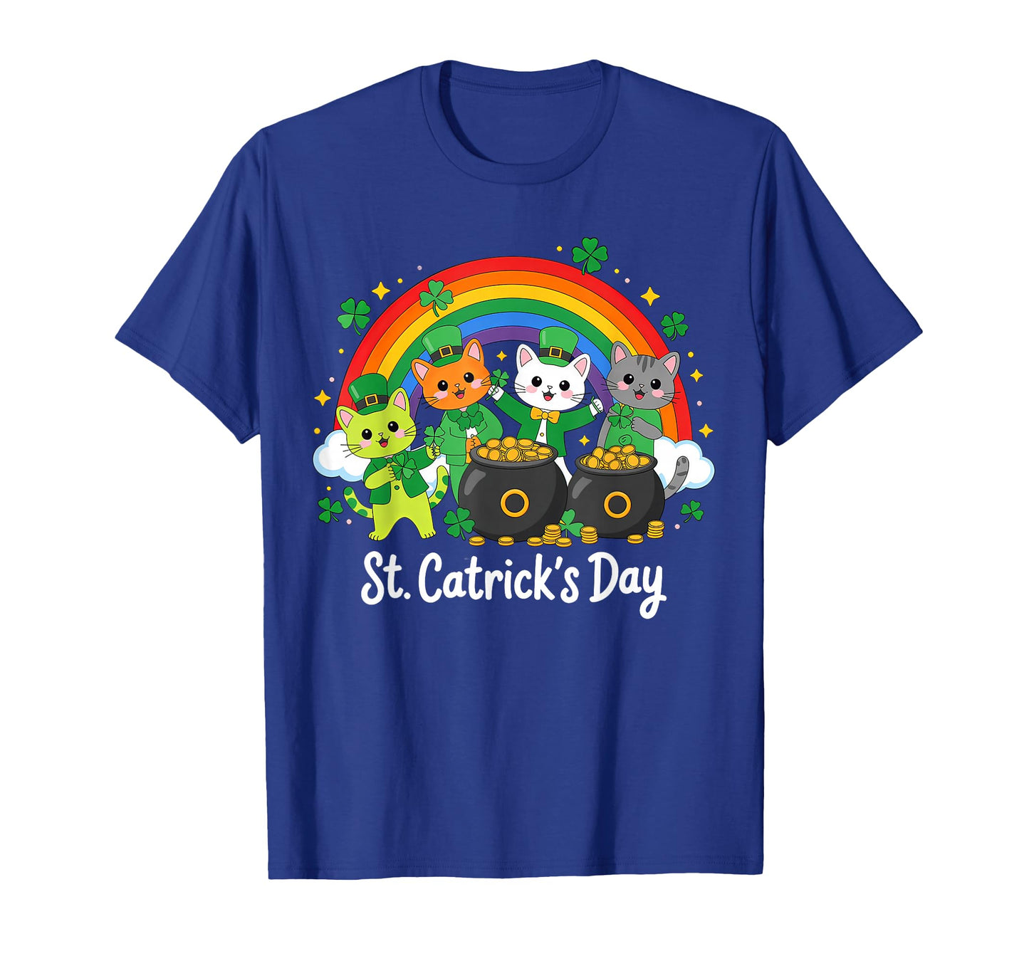 St Patricks Day Cats Catricks Saint Pattys T-Shirt