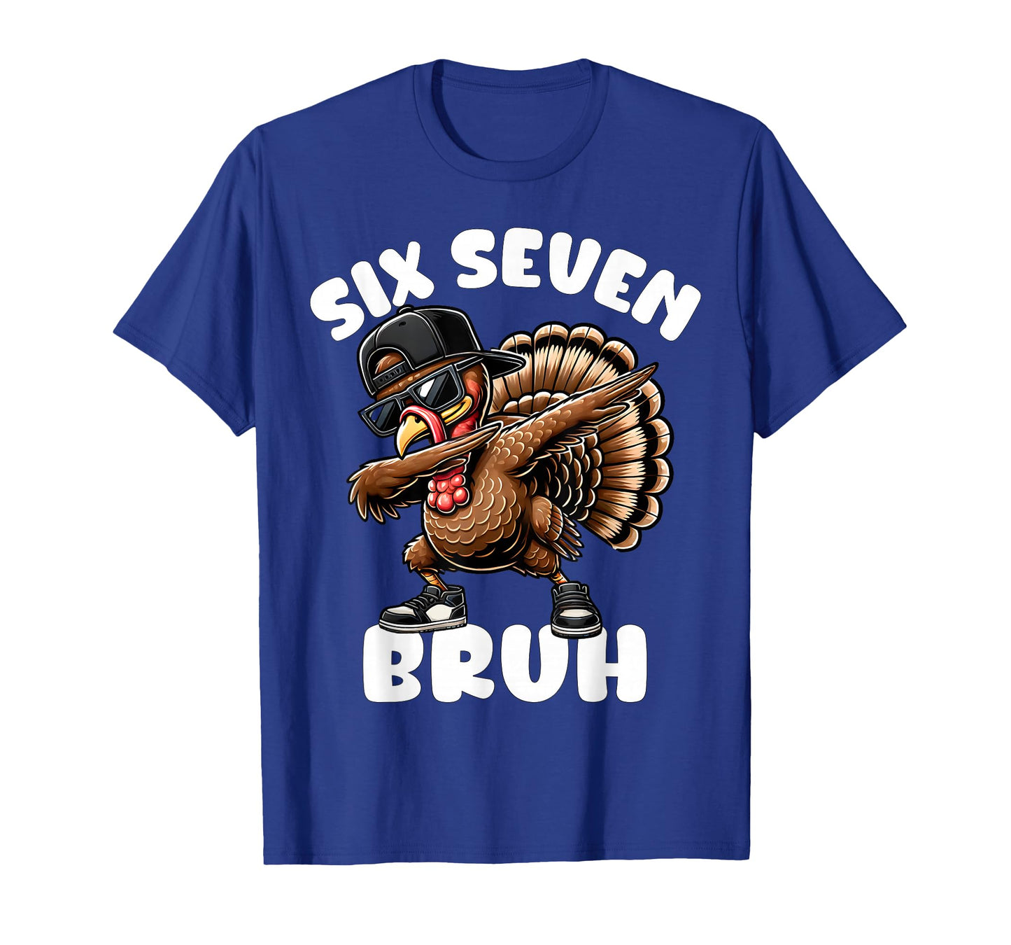 67 Bruh Thanksgiving Funny Dabbing Turkey Six Seven Boys T-Shirt