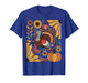 Retro Turkey Pumpkin Boho Flowers Fall Autumn Thanksgiving T-Shirt