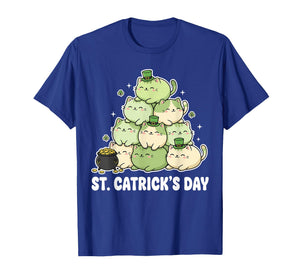 Cute St Patricks Cats Lover Shirt Women, St Catricks Day T-Shirt