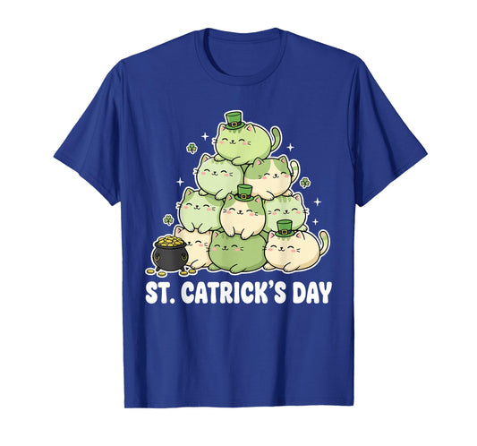 Cute St Patricks Cats Lover Shirt Women, St Catricks Day T-Shirt