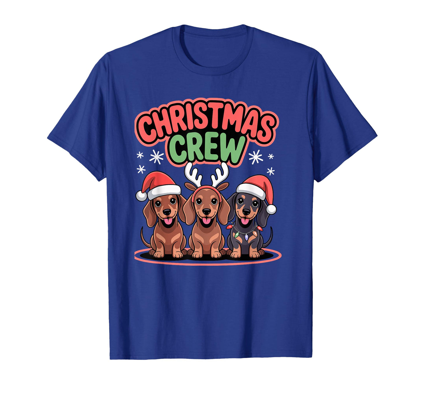 Christmas Crew Xmas Sausage Wiener Funny Christmas Dachshund T-Shirt