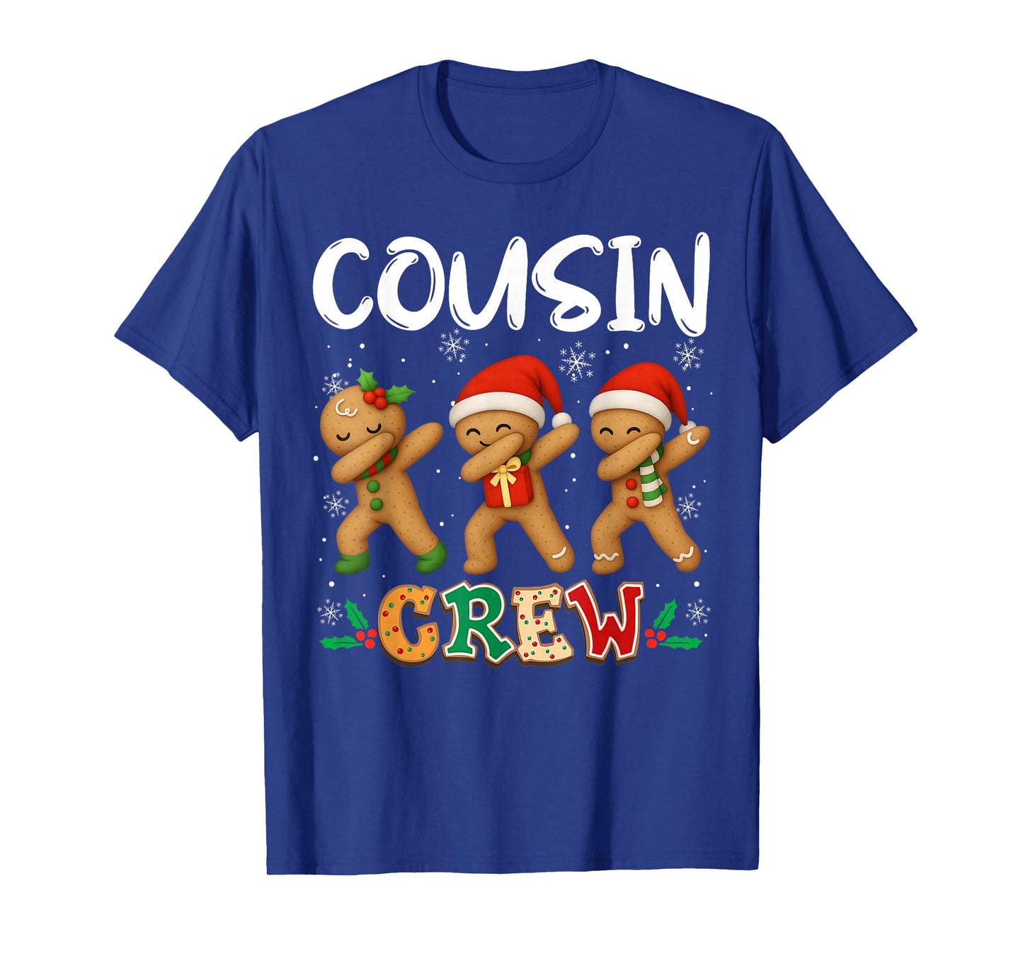 Cousin Crew Christmas Pajama Gingerbread Man Dabbing T-Shirt