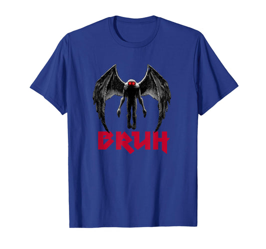 Cryptid Metalcore Heavy Metal Music Band Mothman Bruh T-Shirt