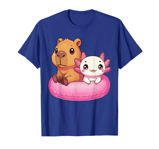 Capybara and Axolotl Kawaii T-Shirt