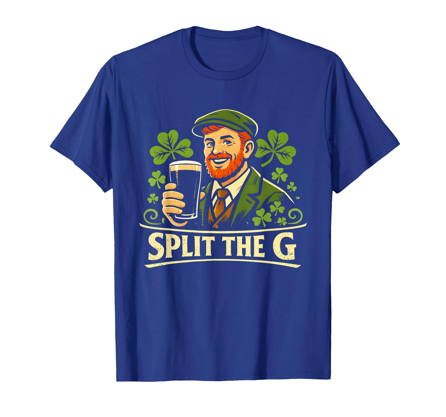 Split The G Tee St Patricks Day Irish Beer Ireland Graphic T-Shirt