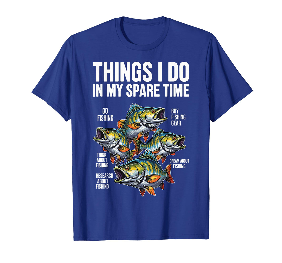 Things I Do in My Spare Time Fishing Fish Men Fisherman Boy T-Shirt