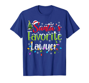Santa Favorite Lawyer Christmas Lights Funny Family Xmas T-Shirt