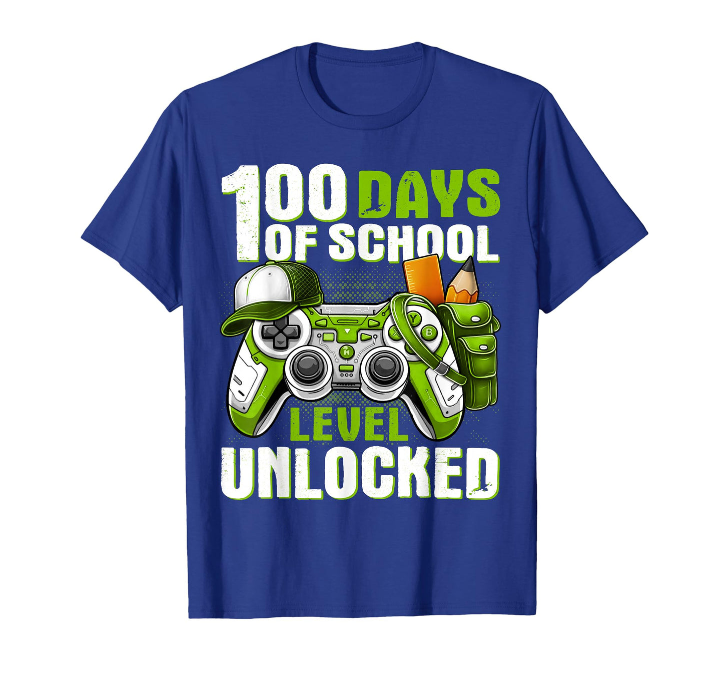 Level 100 Days of School Unlocked Gamer Video Games Boy Kids T-Shirt