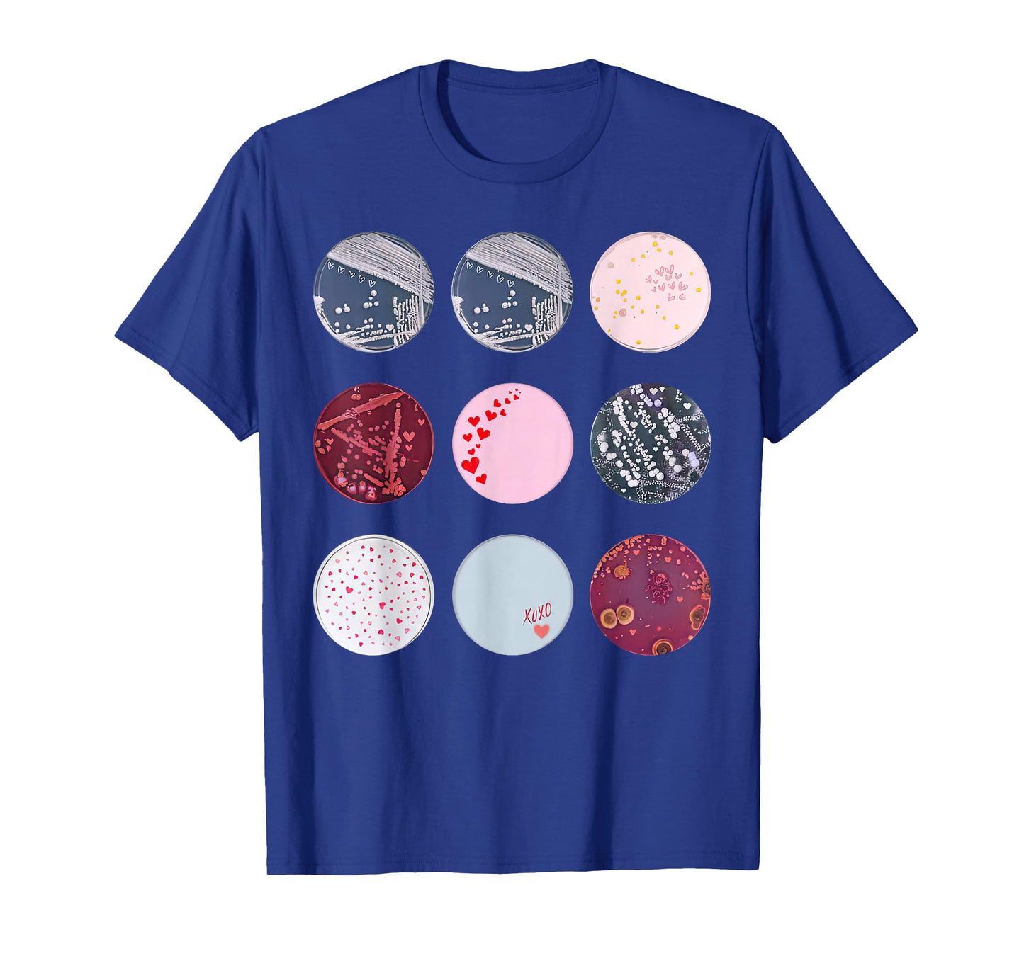 Types of Petri Dish Bacteria Microbiology Teacher Valentines T-Shirt