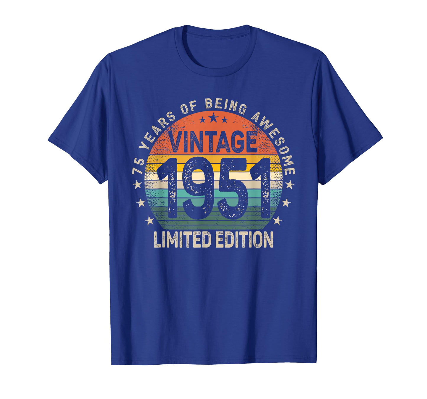 75 Years Old 1951 Vintage 75th Birthday Men Women T-Shirt