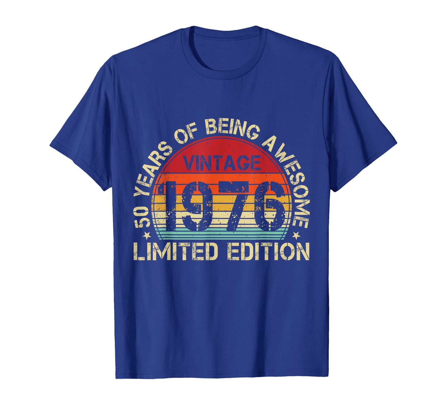 Vintage 1976 50 Years of Being Awesome 50th Birthday Retro T-Shirt