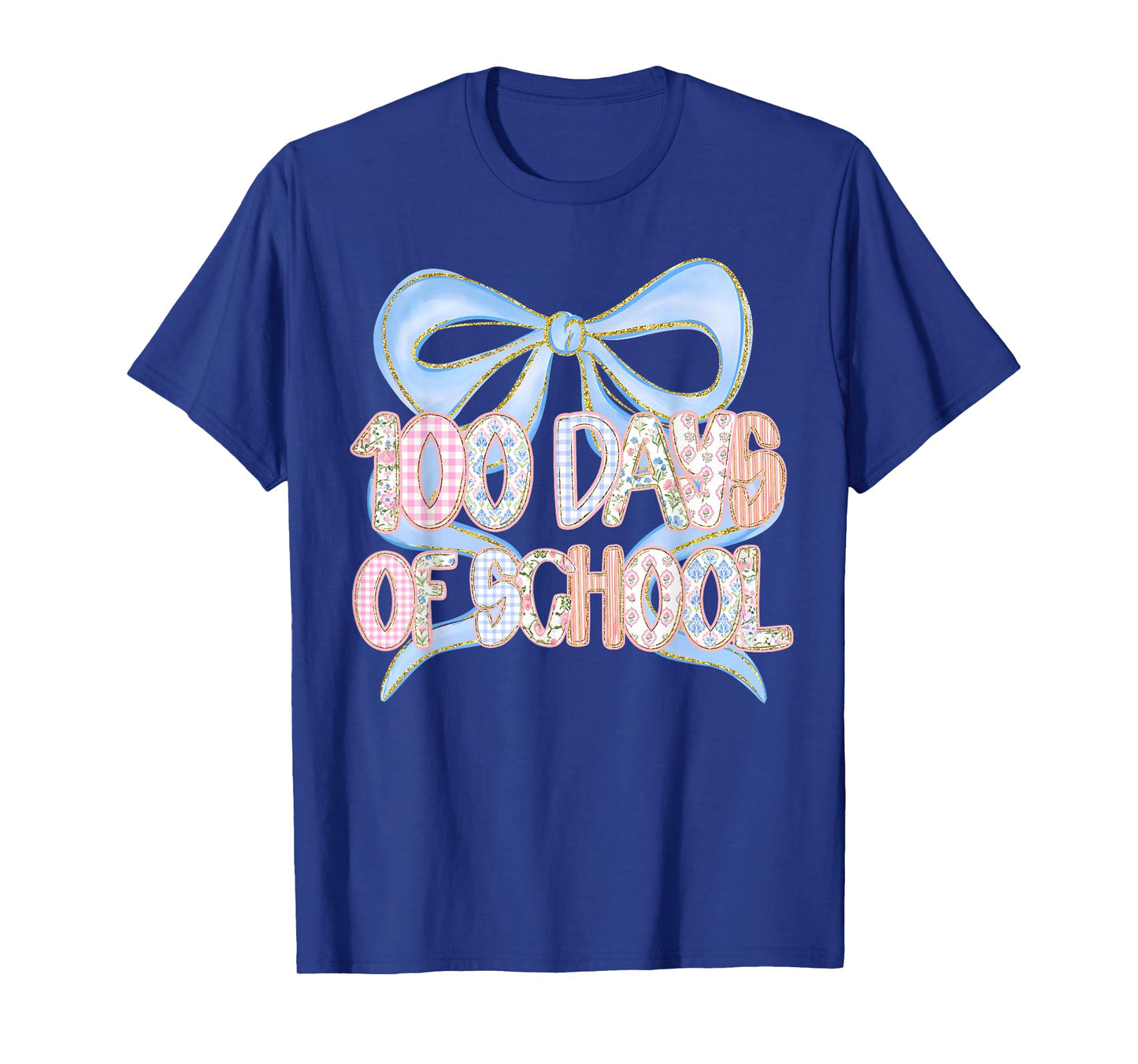 Happy 100 Days of School Student Teacher Coquette Bow Retro T-Shirt