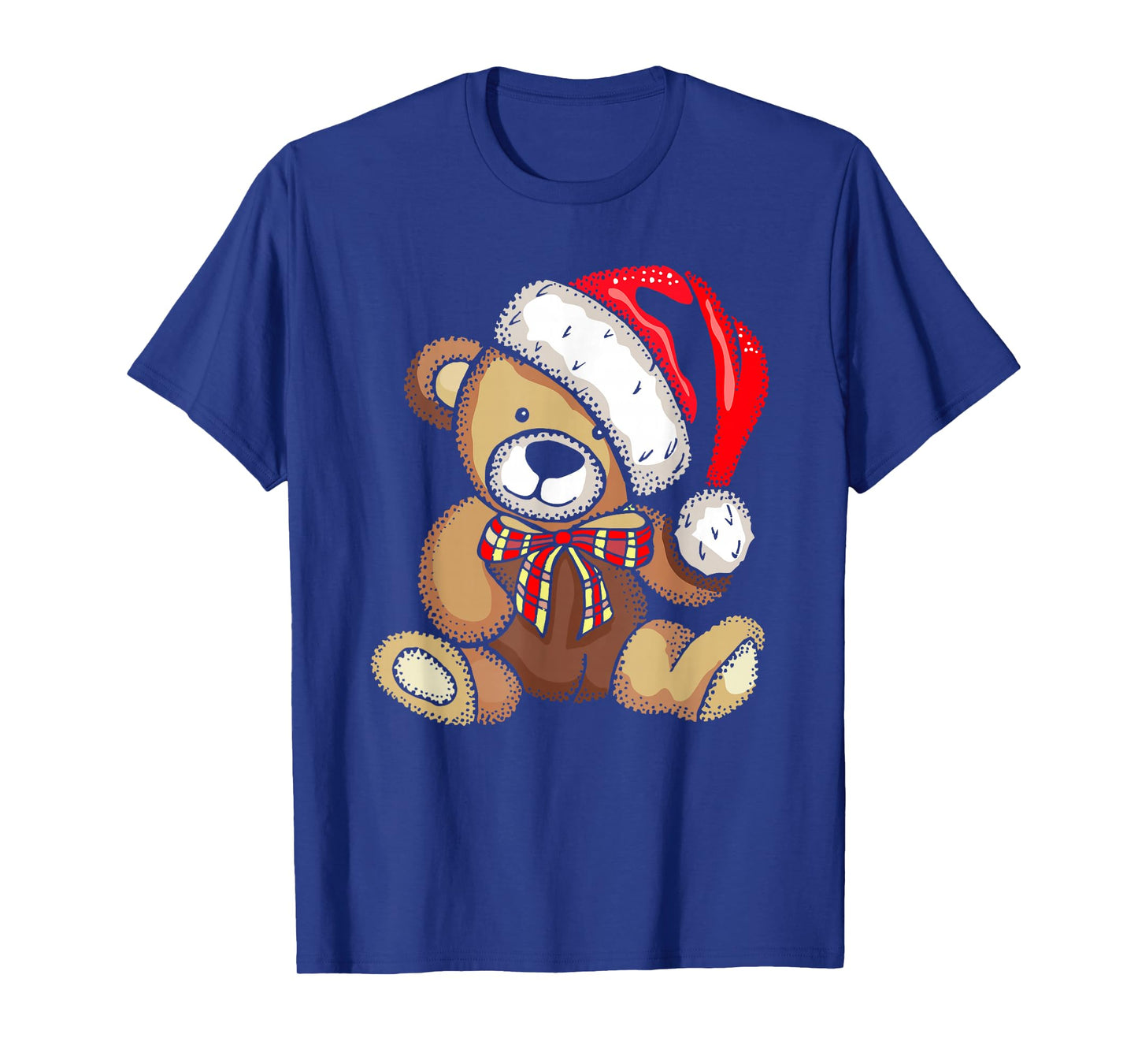 Teddy Bear Santa Hat Christmas Pajama Cute X-Mas Boys Girls T-Shirt