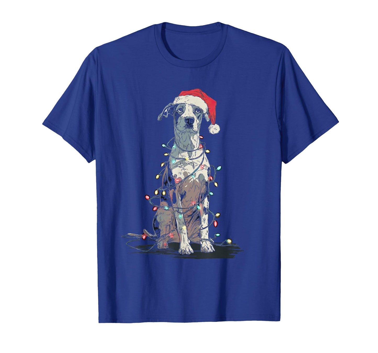 Funny Catahoula Leopard Dog Christmas Graphics Lights Lover T-Shirt
