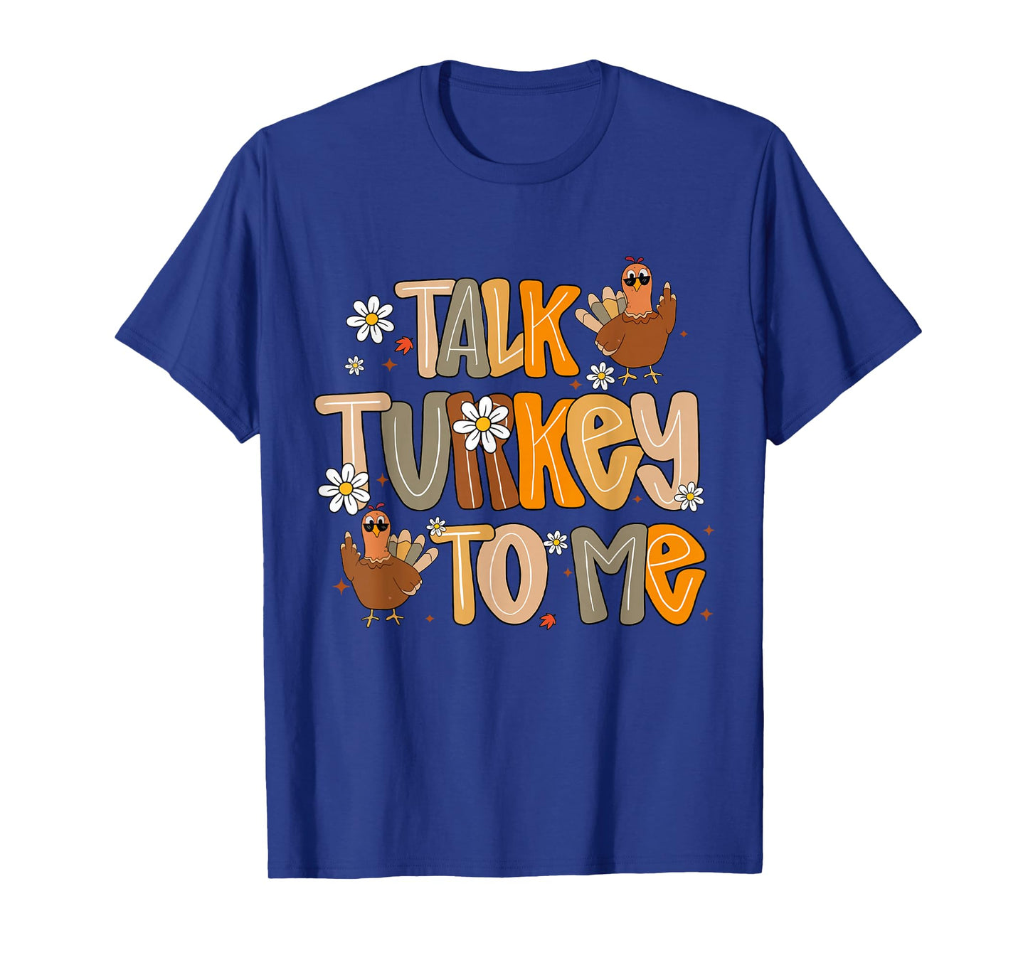 Retro Funny Fall Thanksgiving Thankful Talk Turkey to Me T-Shirt
