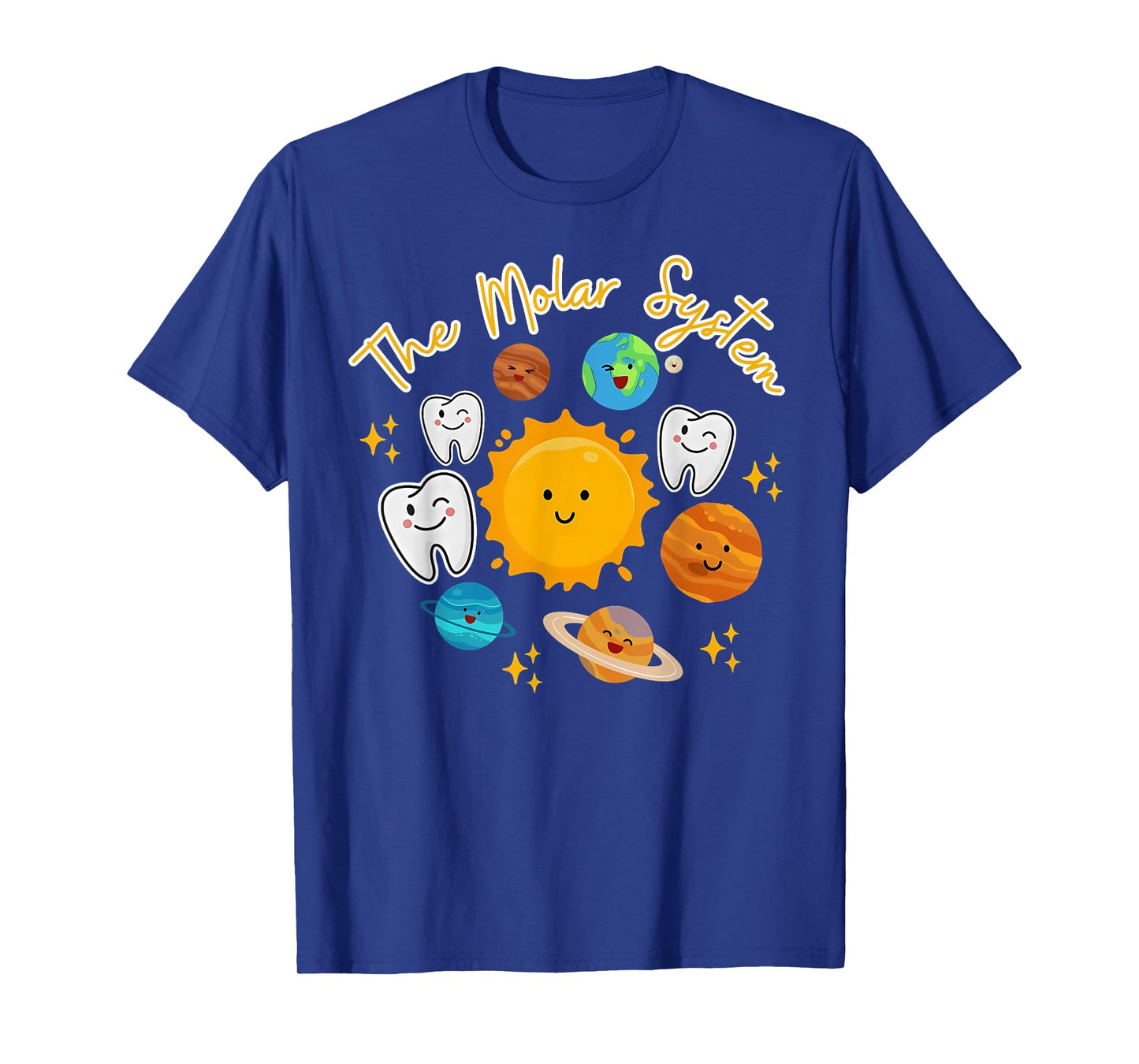 Cute Tooth Solar System Pediatric Dentist Dental Hygienist T-Shirt