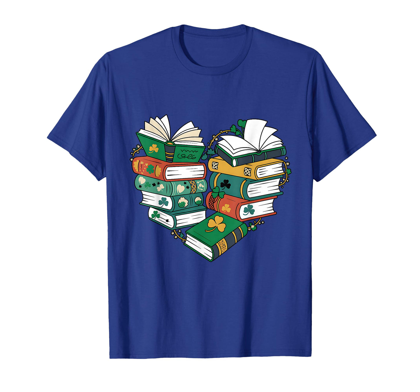 Book Lover Heart Shape Reading Librarian St Patrick Day T-Shirt