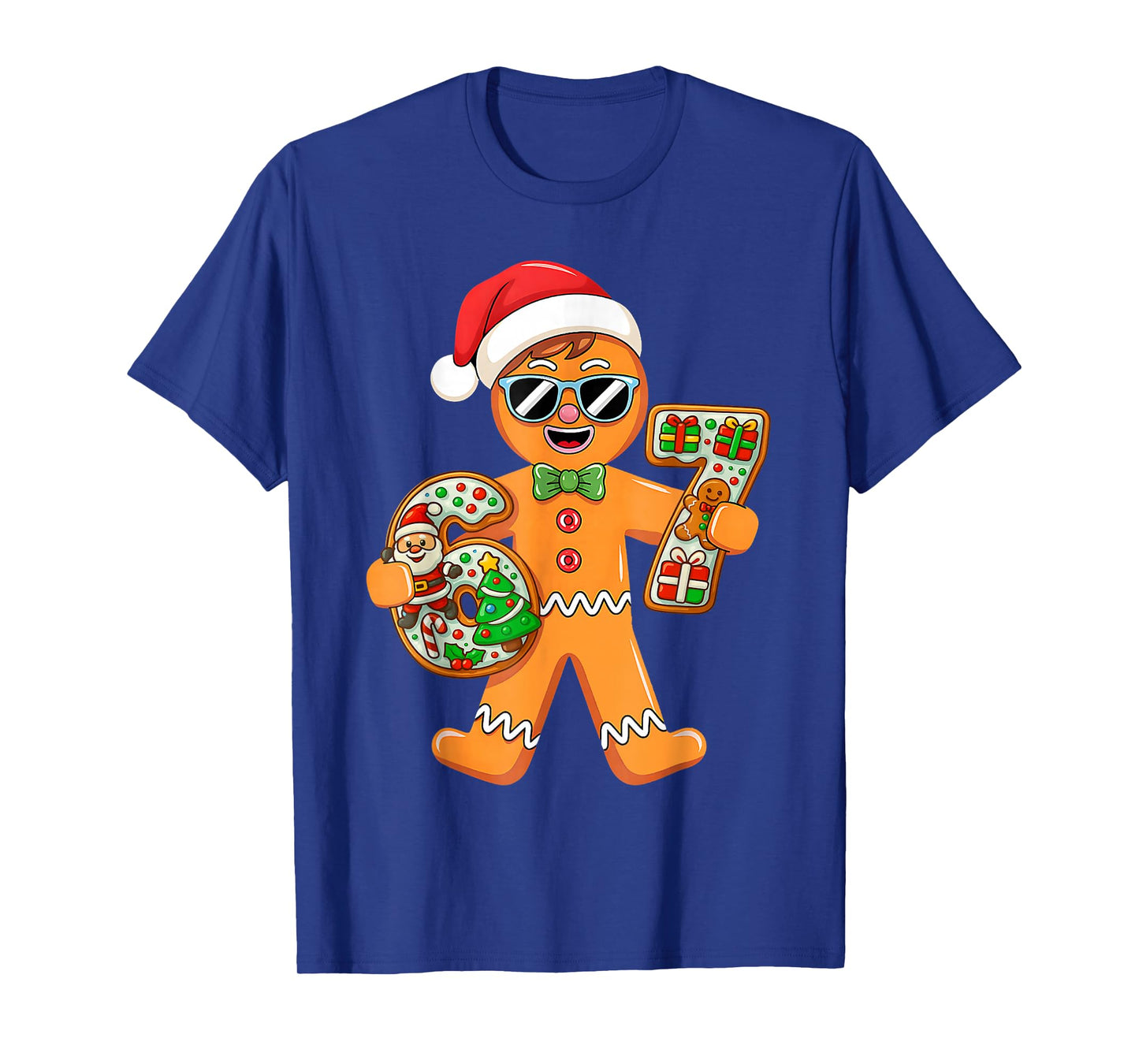 Funny Gingerbread Six Seven 67 Gingerbread Man Xmas Pajamas T-Shirt